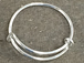 2.2  to 2.6 inch Expandable  Sterling Silver Ring, 18 Gauge Wire, Bulk Pack of 50