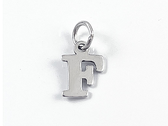 Sterling Silver Alphabet Letter Charm - F