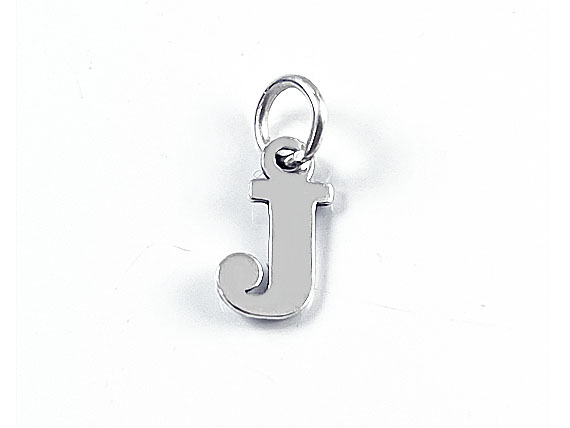 Sterling Silver Alphabet Letter Charm - J