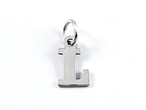 Sterling Silver Alphabet Letter Charm - L