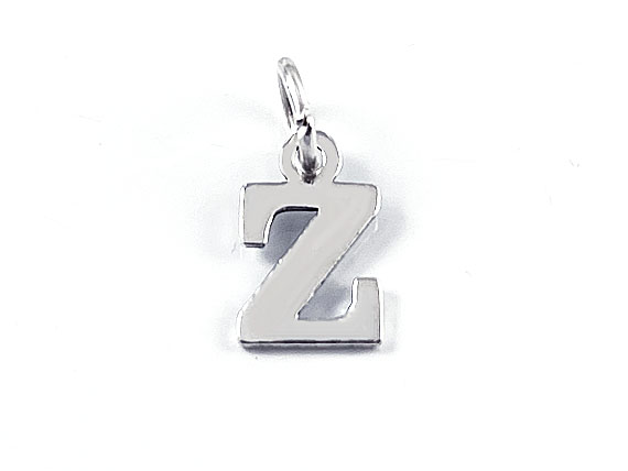 Sterling Silver Alphabet Letter Charm - Z