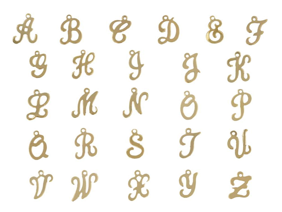 Library: Alphabet Kit Initial Charms in 14kt Gold Filled