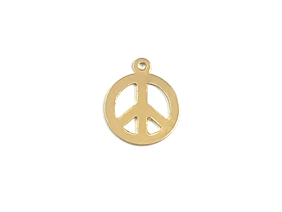 14mm Gold-Filled Peace Sign Charm