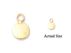 7mm Gold-Filled Flat Round Charm
