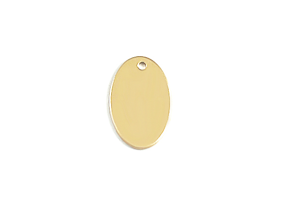 9x14mm Gold-Filled Oval Flat Charm