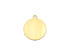 15.5mm Gold-Filled Flat Round Disc Charm