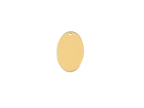 GFP124 10x15mm Gold Filled Oval Flat Charm