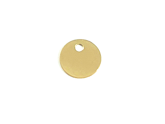 6mm Gold-Filled Round Disc Charm with Hole *large quantity to be special ordered*