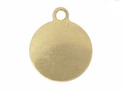7.4mm Gold-Filled Round Disc Charm with Built in Loop