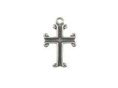 Sterling Silver Double Walled Cross Charm with Jumpring