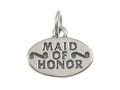 Sterling Silver Maid Of Honor Charm with Jumpring