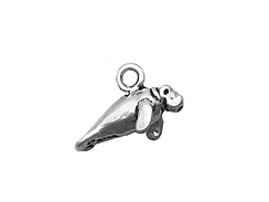 Sterling Silver Manatee Charm with Jump Ring