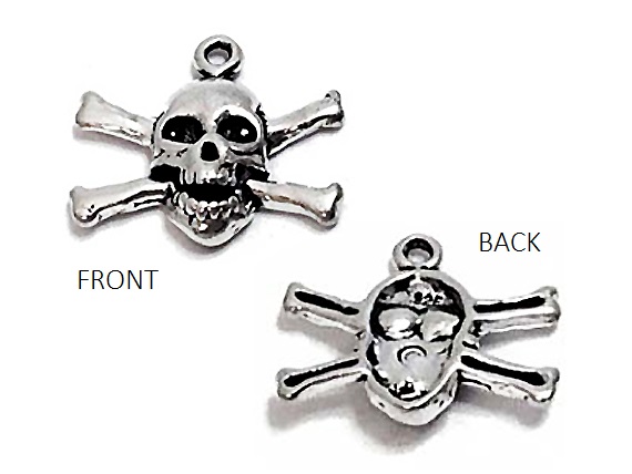 Skull and Cross Sterling Silver charm