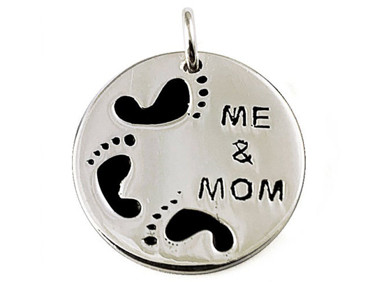 Sterling Silver Me and Mom Charm