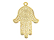 Heavy Gold Plated Hamsa Charm