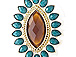 Topaz Faceted Glass Stone Pendant