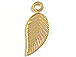 12mm Gold-Filled Leaf Charm Bulk Pack of 100 (Right Orientation)