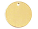 11mm Gold-Filled Round Disc Charm with Hole