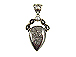 Fancy Multi Stone Pendant in Sterling Silver