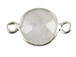 Sterling Silver Gemstone Bezel Round Link - Moonstone