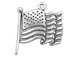 Sterling Silver US Flag Charm 