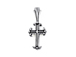 Sterling Silver Lined Cross Charm 