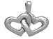 Sterling Silver Interlocking Heart Charm 