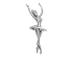 Sterling Silver Ballerina Charm 