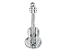 Sterling Silver Spanish Guitar Charm 