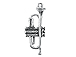 Sterling Silver Trumpet Charm 