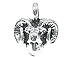 Sterling Silver Ram Head - Charm