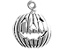 Sterling Silver Jack-O-Lantern Charm 