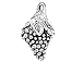 Sterling Silver Grapes Charm 