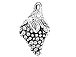 Sterling Silver Grapes Charm 