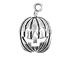 Sterling Silver Jock-O-Lantern Charm 