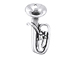 Sterling Silver Tuba Charm 