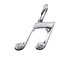 Sterling Silver Musical Note Charm 