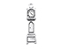 Sterling Silver Grandfather Clock Charm 