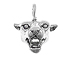 Sterling Silver Cougar Head Charm 