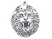 Sterling Silver Lion Head Charm 