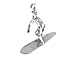 Sterling Silver Male Surfer On Board Charm 