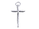 Sterling Silver Stick Cross Charm