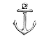 Sterling Silver Anchor Charm, with jump ring 