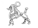 Sterling Silver Poodle Charm 