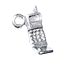 Sterling Silver Cellular Flip Phone Charm 