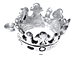 Sterling Silver Crown Charm 