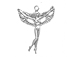 Sterling Silver Right Facing Winged Fairy Charm 