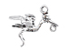 Sterling Silver Stork Charm 