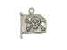 Sterling Silver Pirate Flag Double Sided Charm