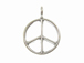 Sterling Silver Peace Sign Charm 